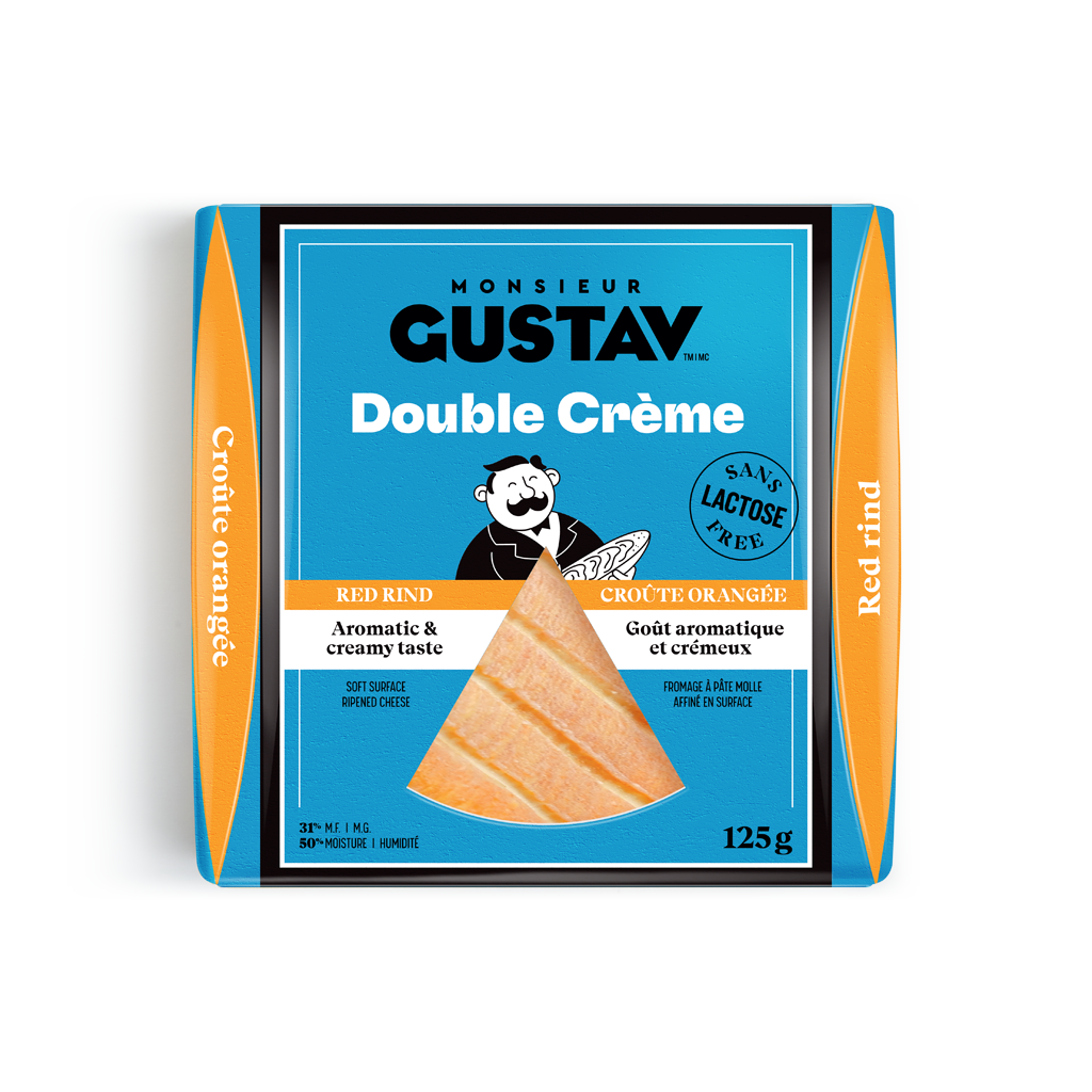 Double Crème croûte orangée Monsieur Gustav 10 X 125G