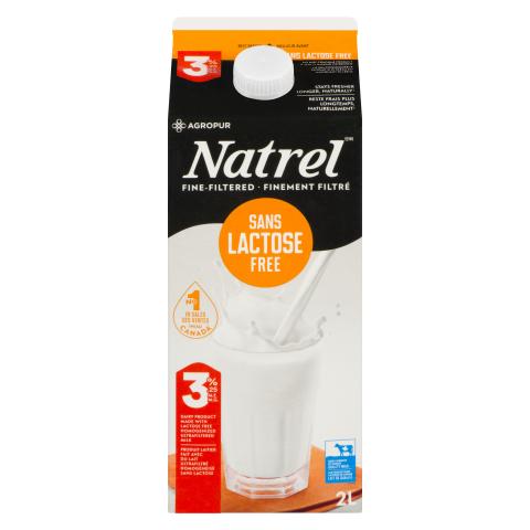 2L NATREL LAIT SANS LACTOSE 3,25%