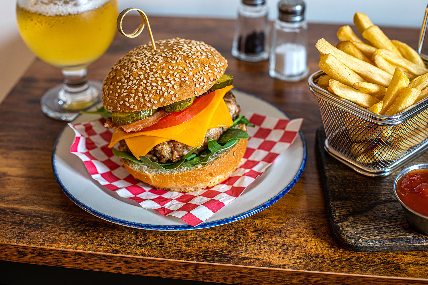 Burger de veau et cheddar