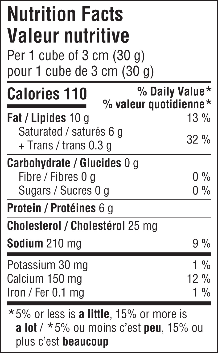 Valeur nutritive de Double Crème croûte fleurie Monsieur Gustav 4 X 325G