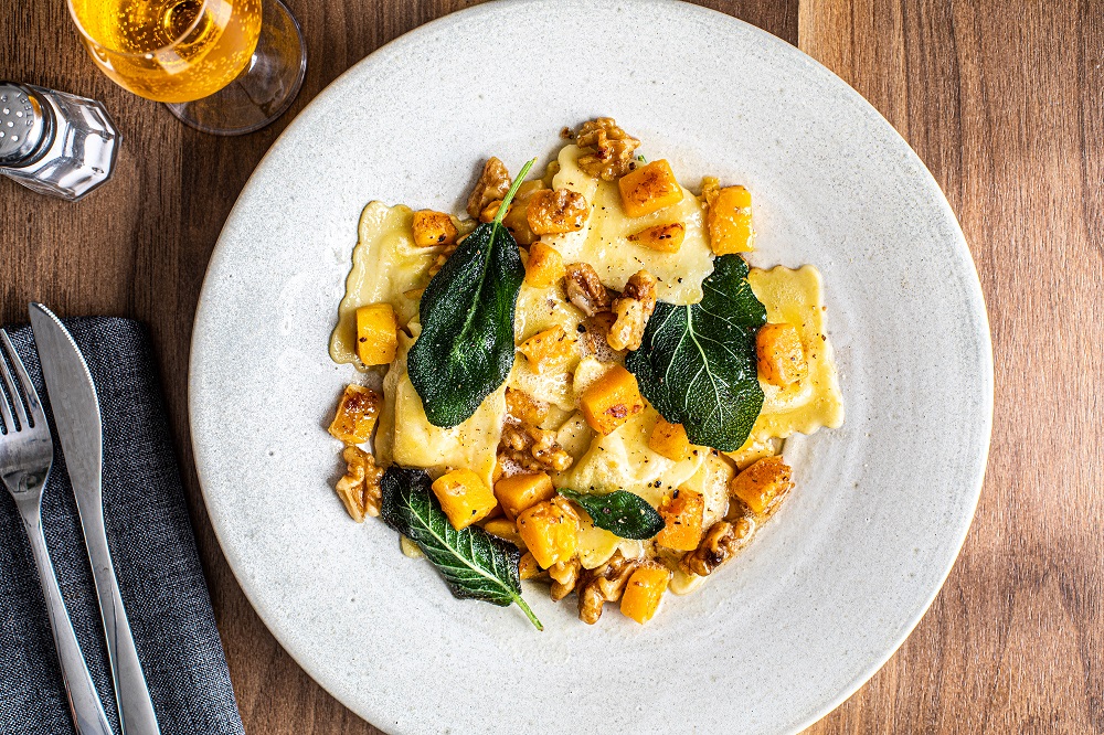 Ravioli with brown butter