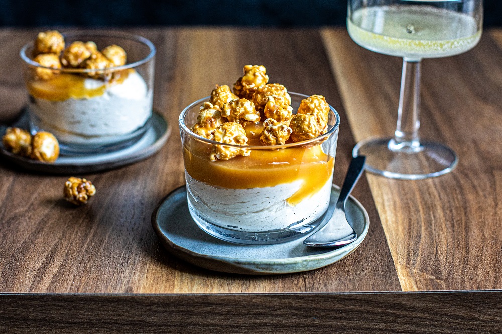 Mousse de gâteau au fromage au caramel salé