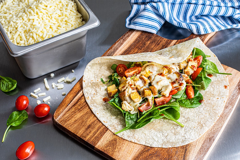 Spicy tofu vegetarian wraps 