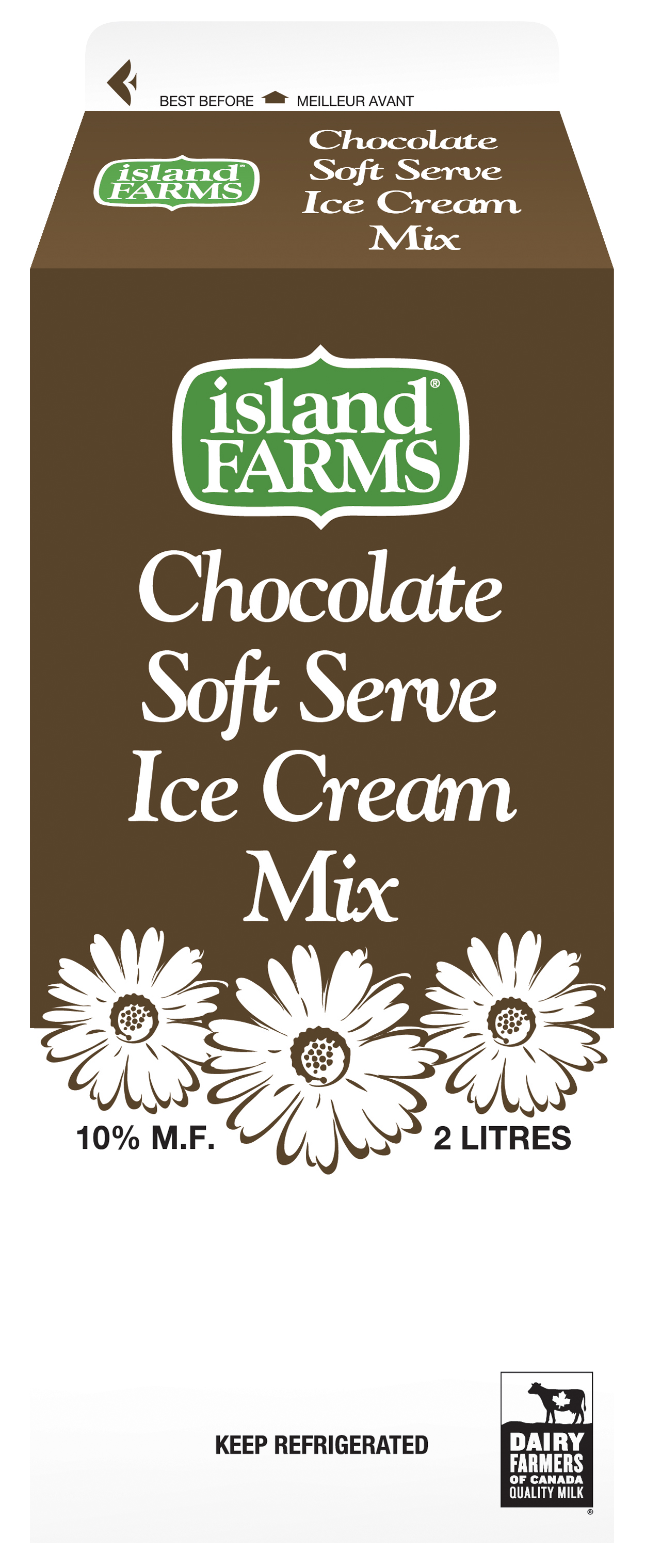 2L ISLAND FARMS MÉLANGE POUR CRÈME GLACÉE CHOCOLAT