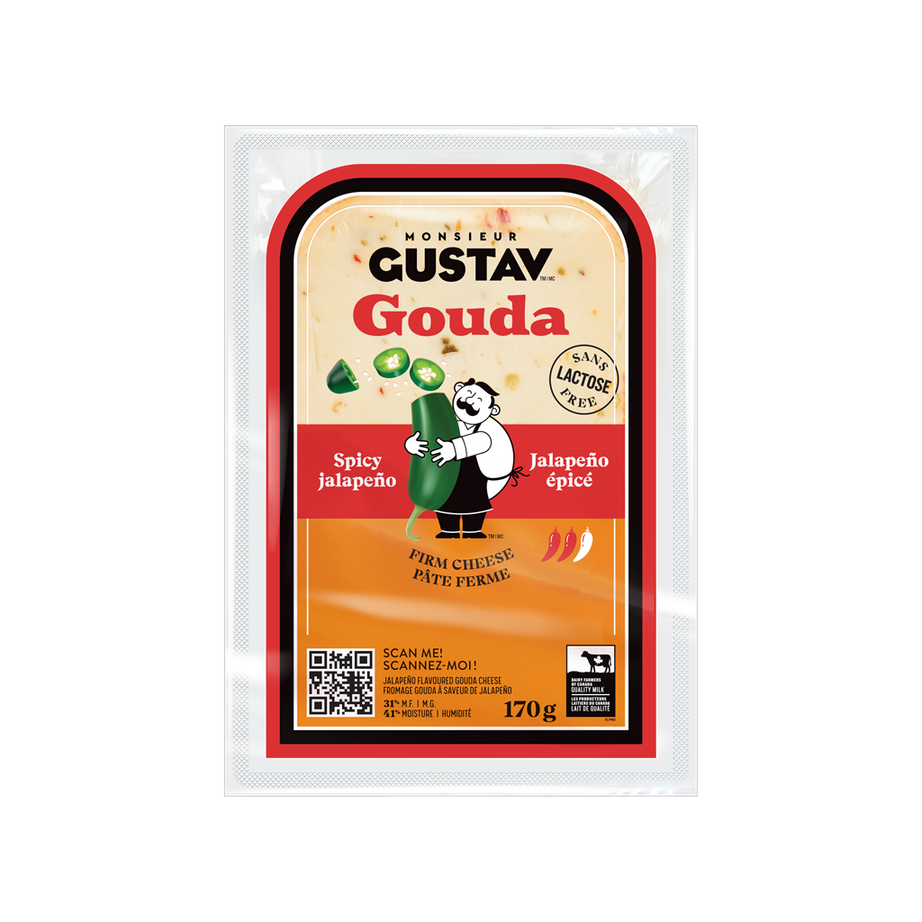 MONSIEUR GUSTAV SPICY JALAPENO GOUDA 12 X 170G Agropur Solutions