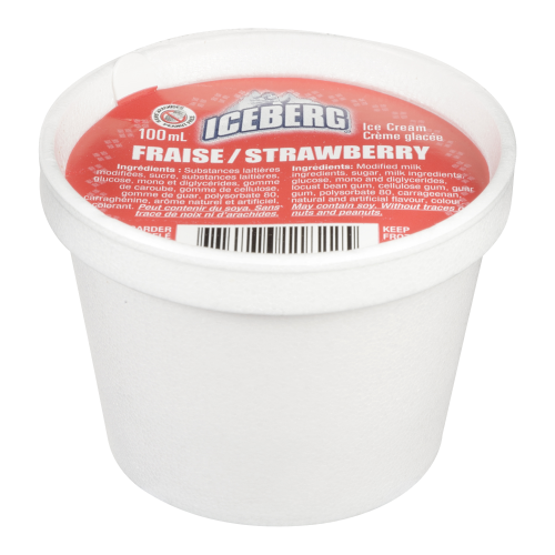 24X100ML IBERGERG CRÈME GLACÉE FRAISE