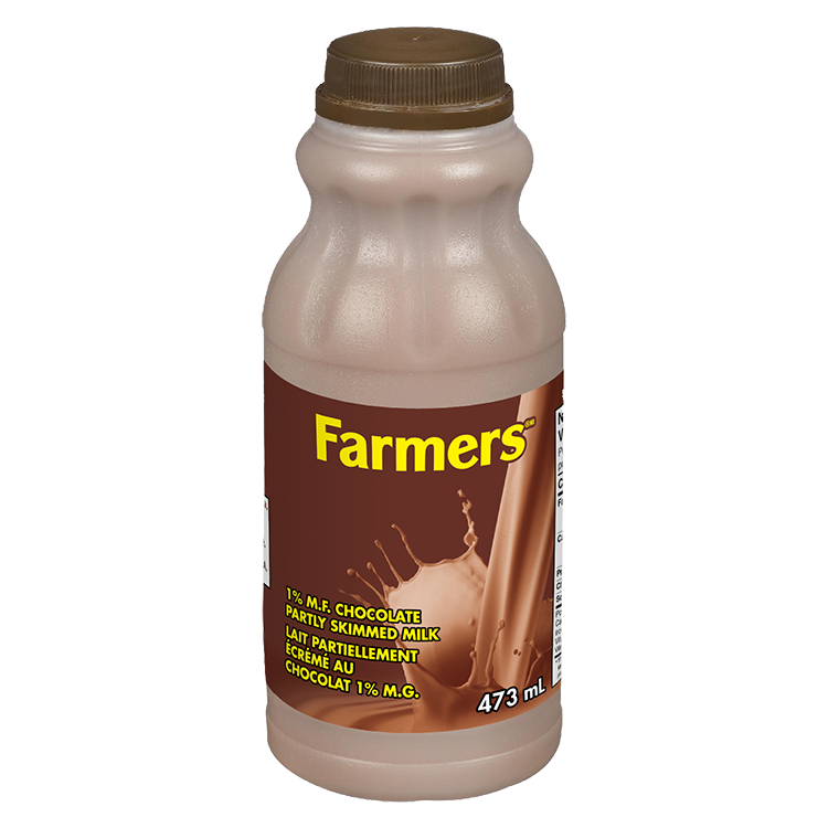 473ML FARMERS CHOCOLATE MILK 1% BOTTLE