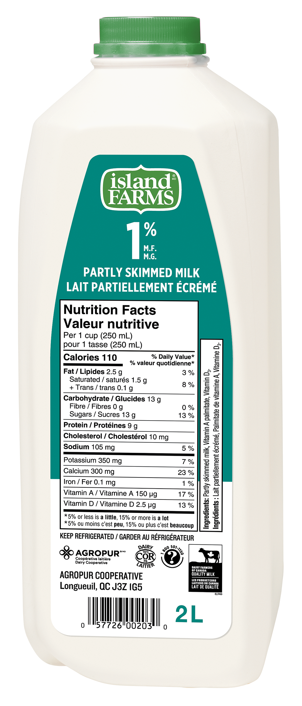 2L ISLAND FARMS MILK 1% JUG