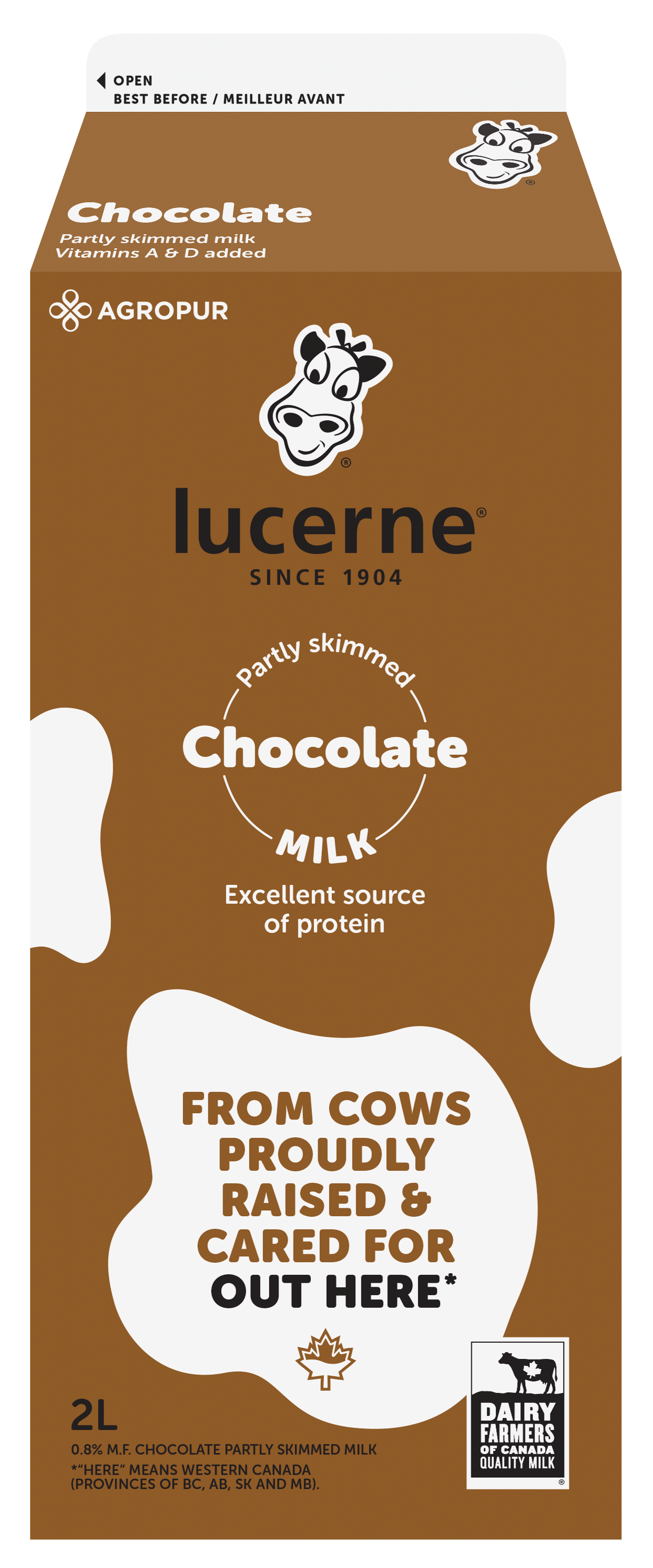 2L LUCERNE LAIT AU CHOCOLAT 0,8%