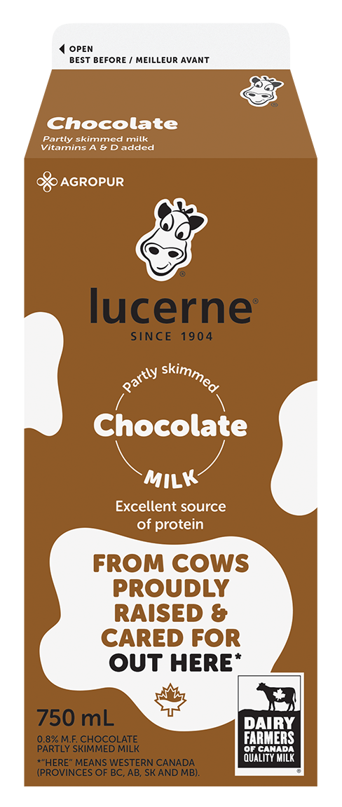 750ML LUCERNE LAIT AU CHOCOLAT 0,8%