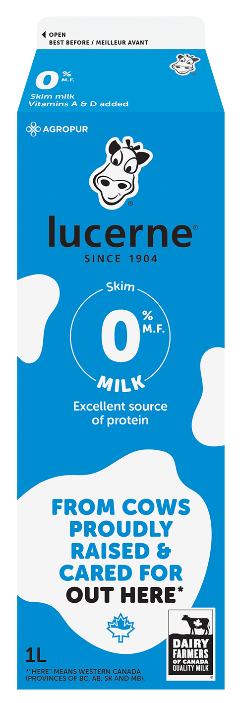 1L LUCERNE LAIT 0%