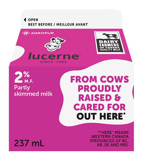 237ML LUCERNE LAIT 2%