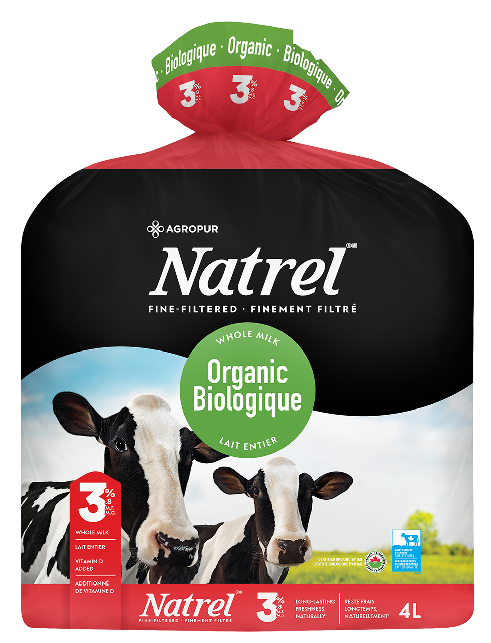 4L NATREL LAIT BIOLOGIQUE 3,8%