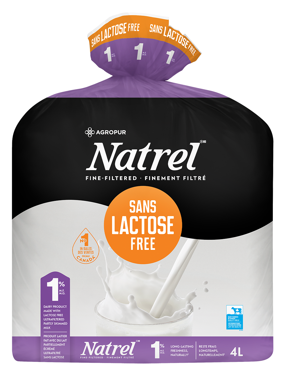 4L NATREL LAIT SANS LACTOSE 1%