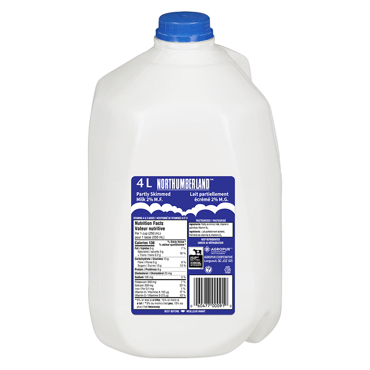 4L NORTHUMBERLAND MILK 2% JUG