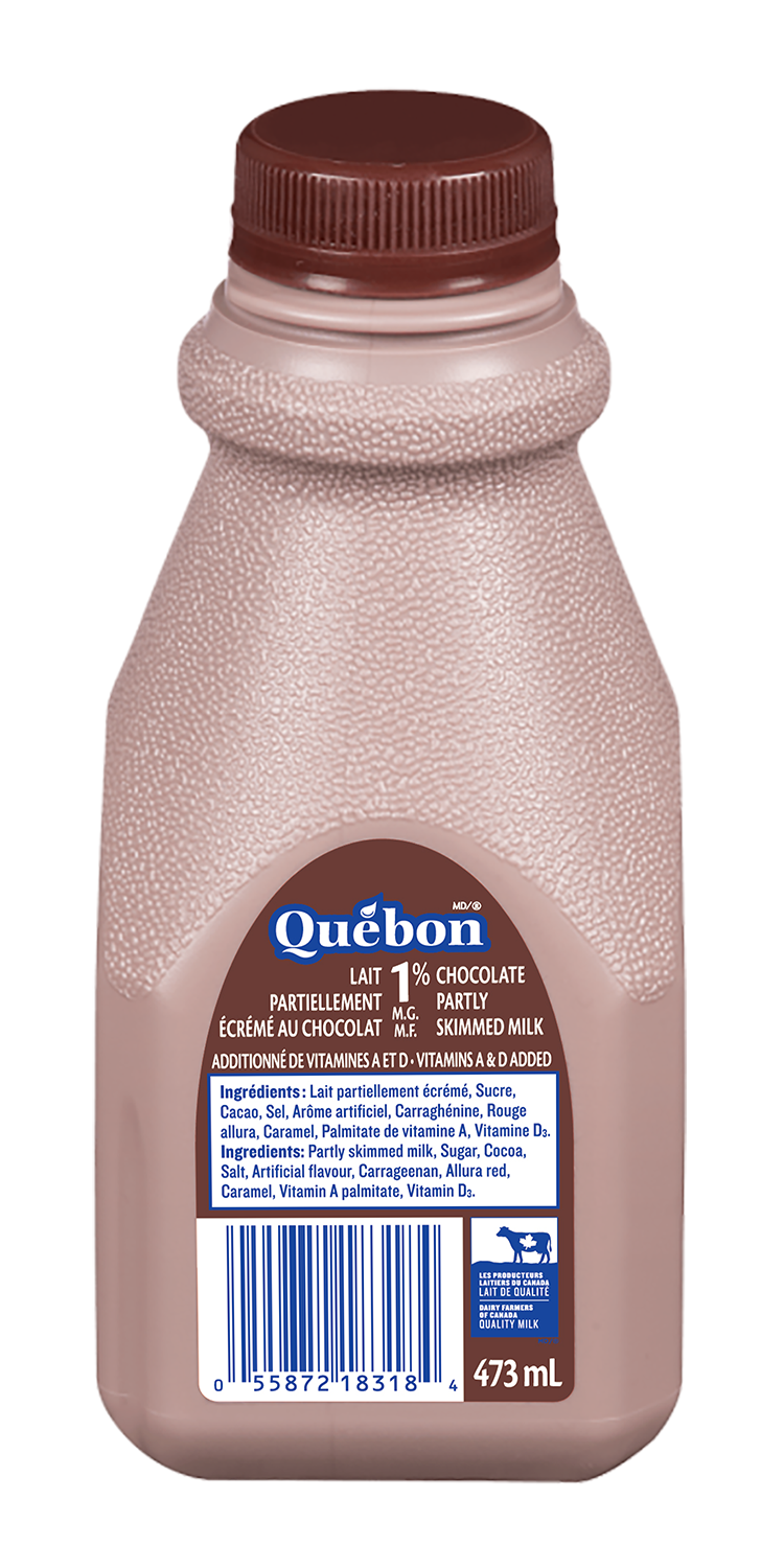 473ML QUÉBON CHOCOLATE MILK 1% BOTTLE