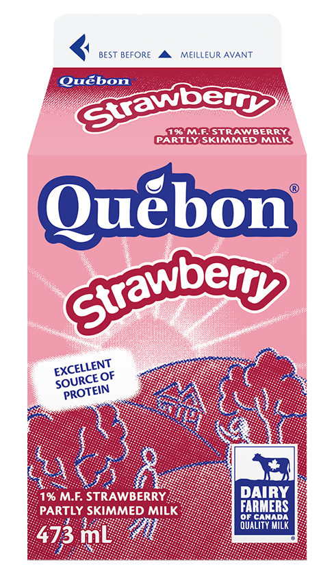 473ML QUÉBON LAIT AUX FRAISES 1%