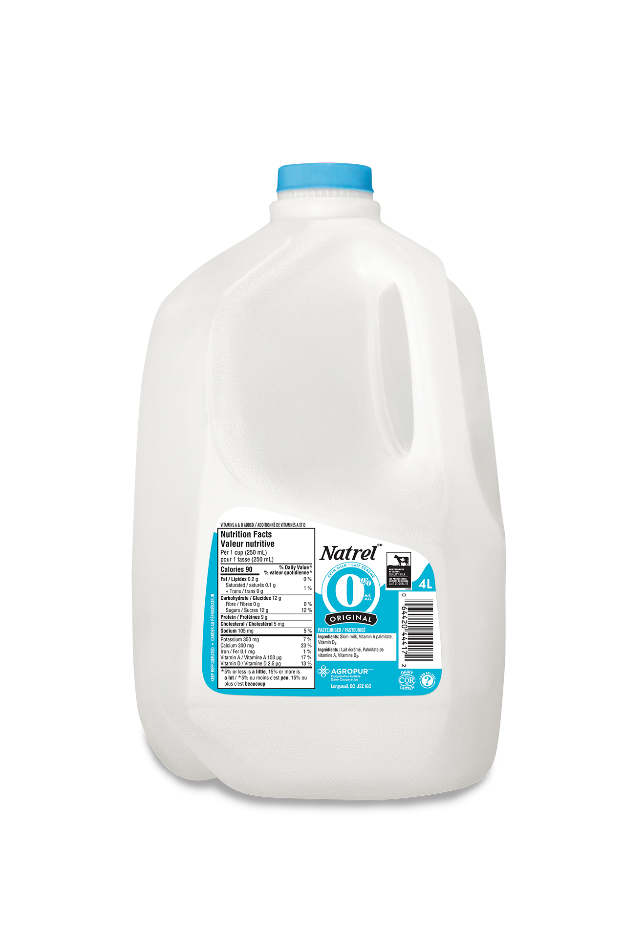 4L NATREL MILK JUG 0%