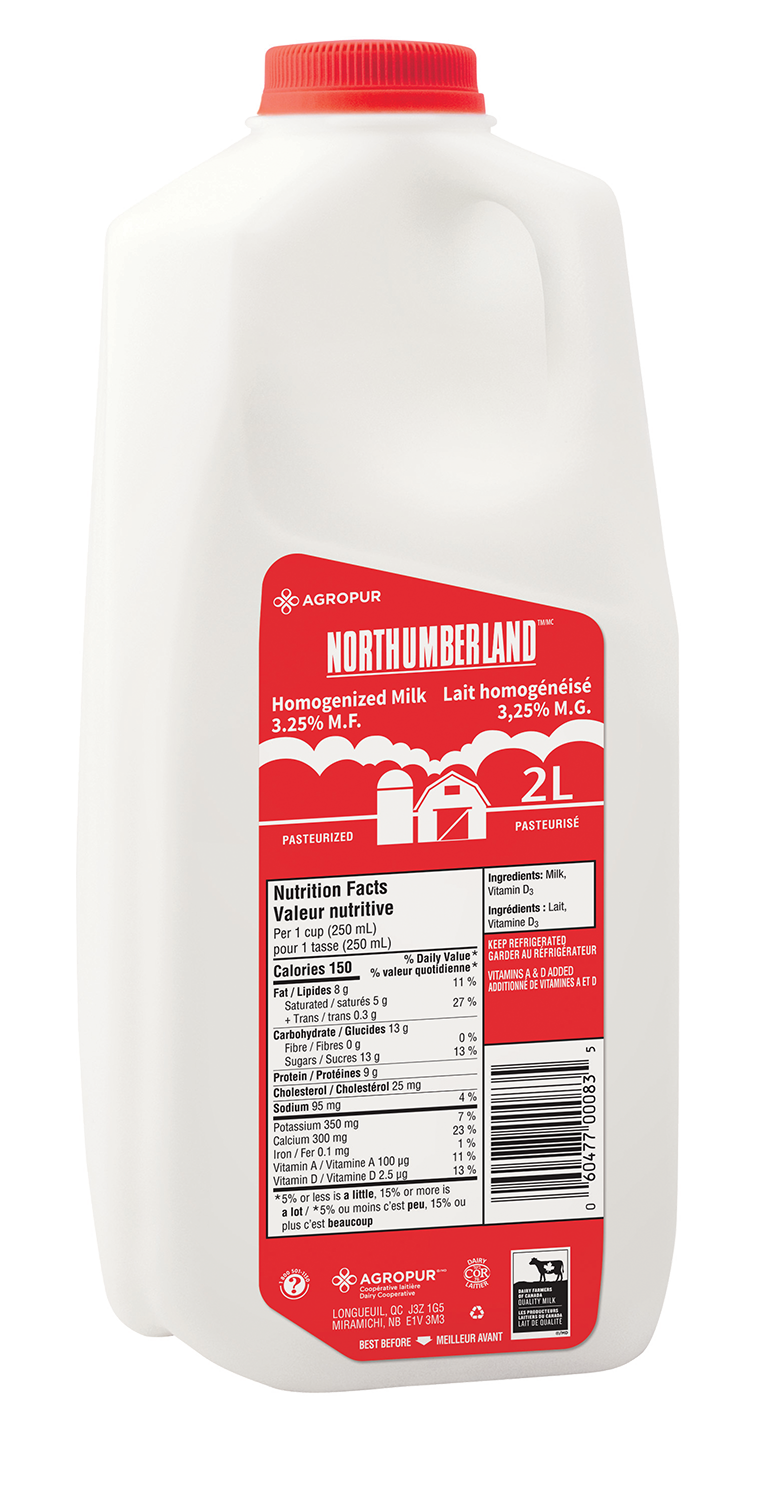 2L NORTHUMBERLAND MILK 3.25% JUG