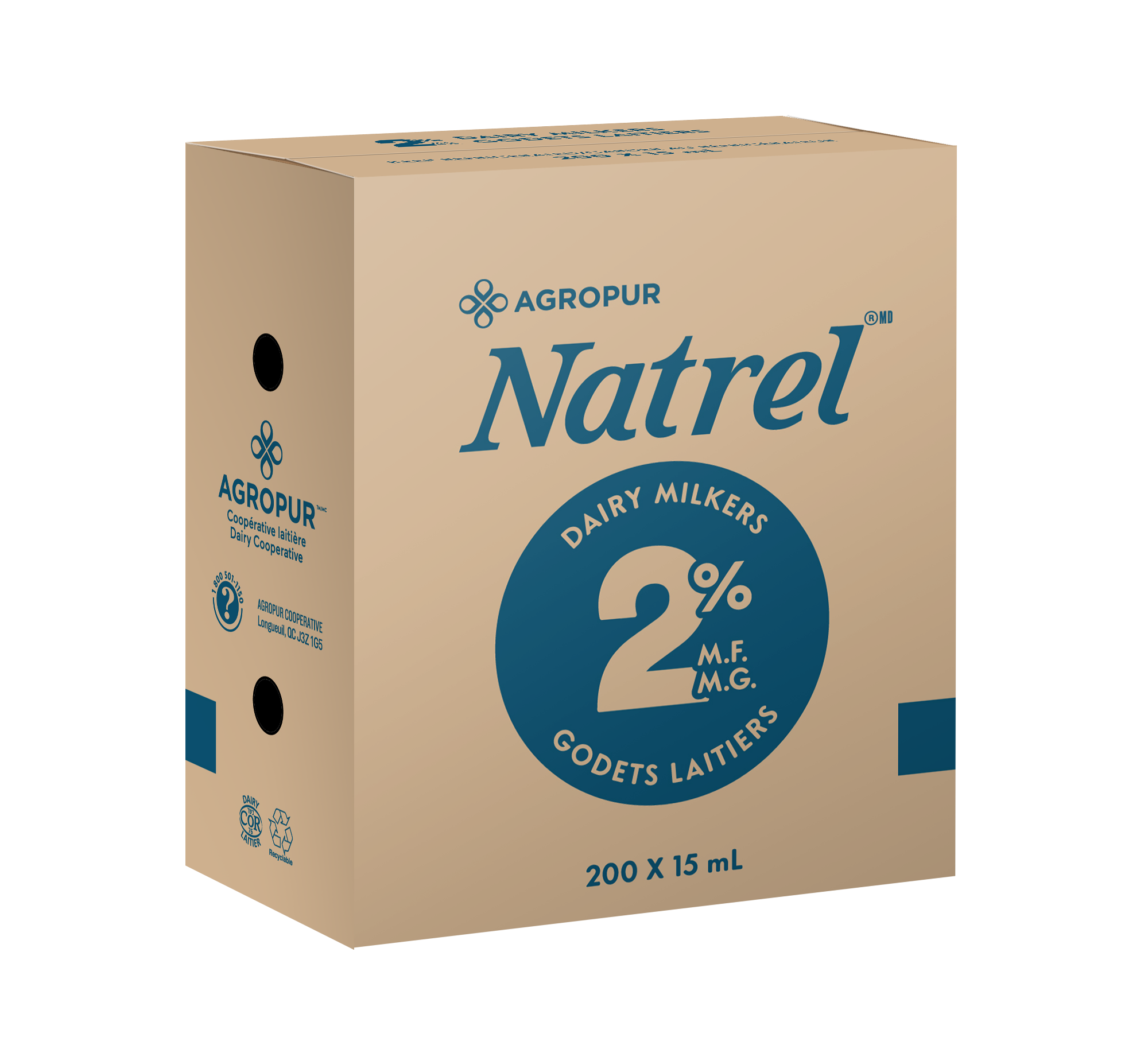 200x15ML NATREL LAIT 2%