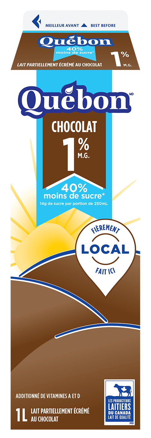 1L QUÉBON CHOCOLAT AU LAIT RÉDUIT EN SUCRE 1%
