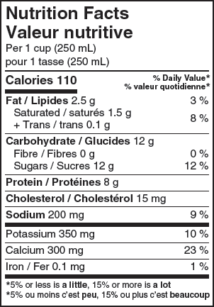 Nutritional Facts for 1L SEALTEST BUTTERMILK 1 %  Nutritional Facts for 1L SEALTEST BUTTERMILK 1 %