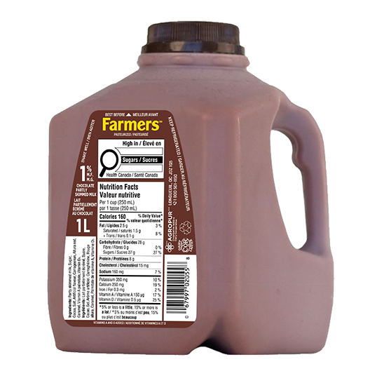 1L FARMERS CHOCOLATE MILK 1% JUG