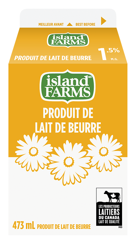 473ML ISLAND FARMS PRODUIT DE LAIT DE BEURRE 1,5%