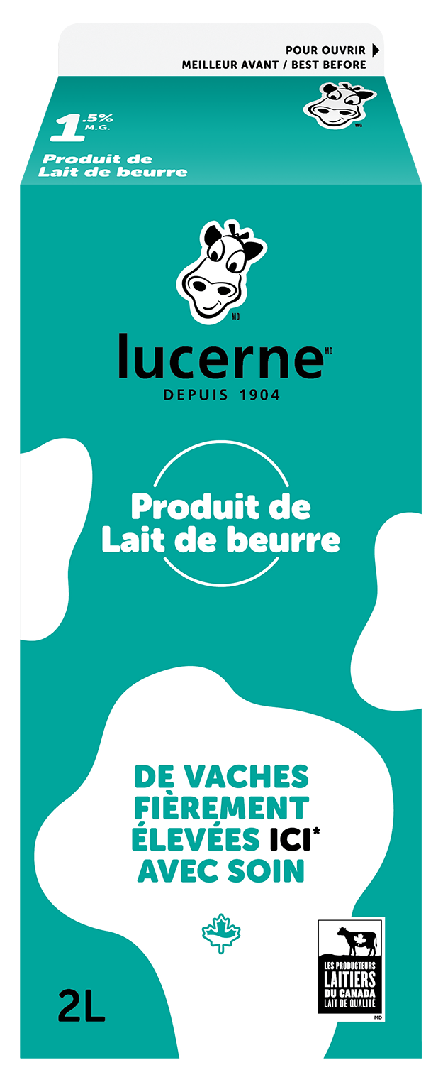 2L LUCERNE LAIT DE BEURRE 1,5%