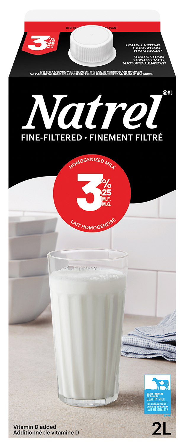 2L NATREL LAIT FINEMENT FILTRÉ 3,25%