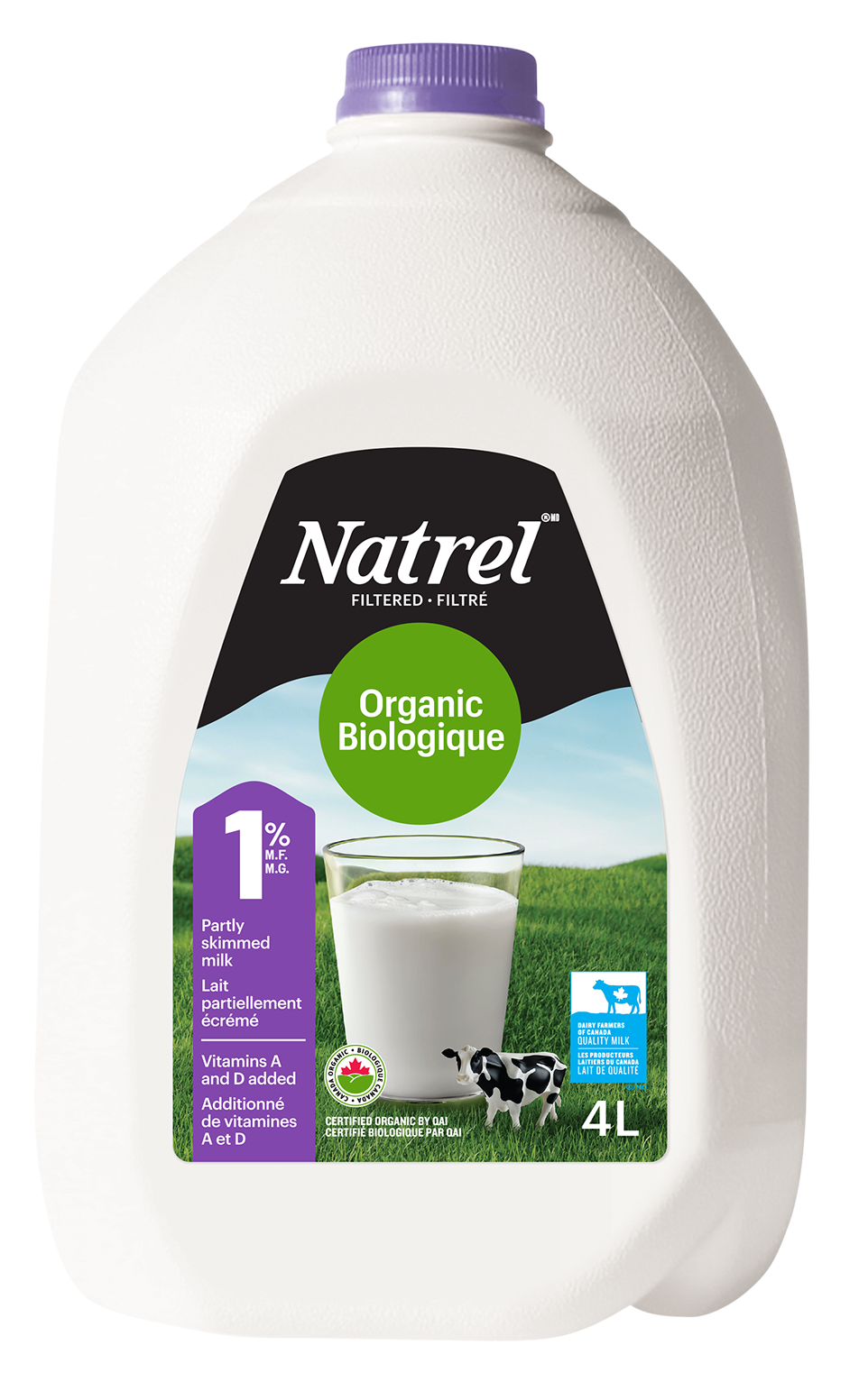 4L NATREL LAIT BIOLOGIQUE 1% PLASTIQUE