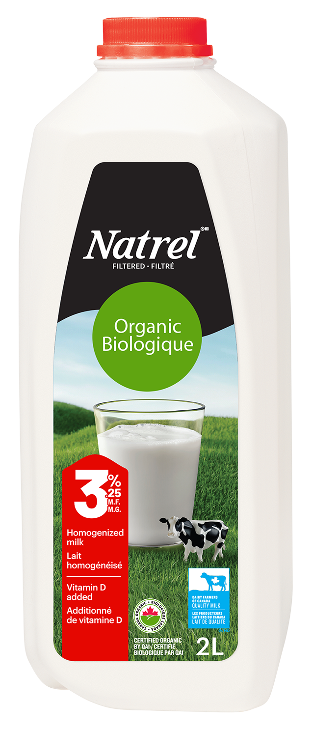 2L NATREL LAIT BIOLOGIQUE 3,25% PLASTIQUE