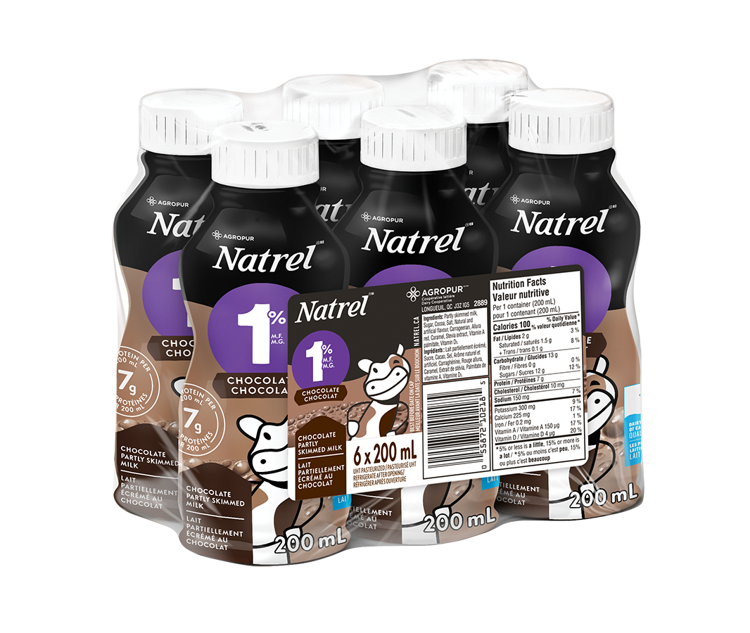 200ML NATREL CHOCOLATE MILK 1%