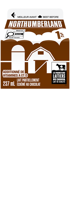 237ML NORTHUMBERLAND LAIT AU CHOCOLAT 1%