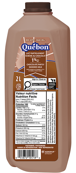 2L QUÉBON CHOCOLATE MILK 1% JUG
