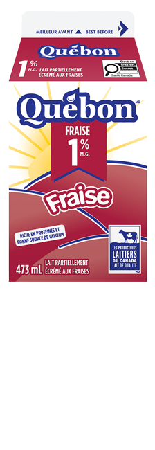 473ML QUÉBON LAIT AUX FRAISES 1%