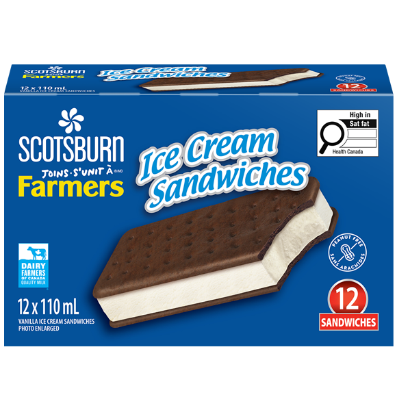 12X110ML SCOTSBURN VANILLA ICE CREAM SANDWHICH