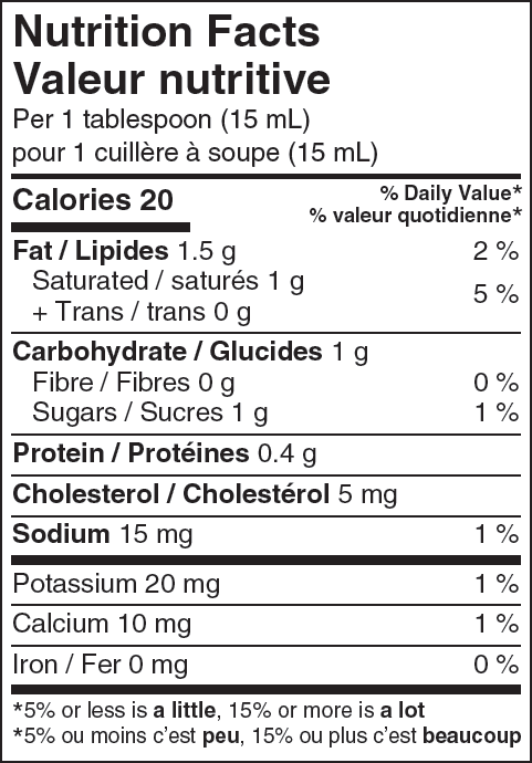 Nutritional Facts for 1LT CRÈME 10% SEALTEST