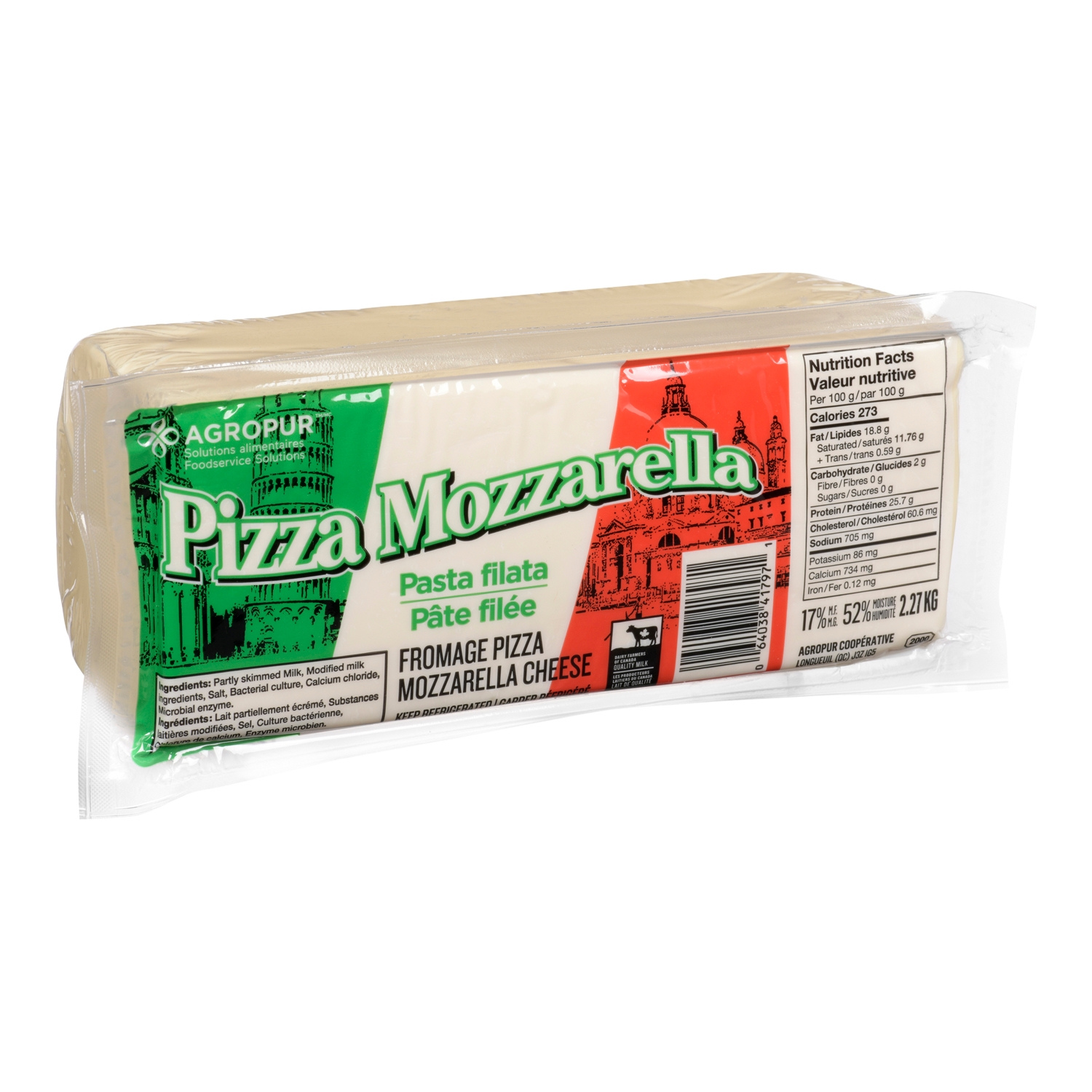 2.27 KG PIZZA MOZZ BLOC 17%