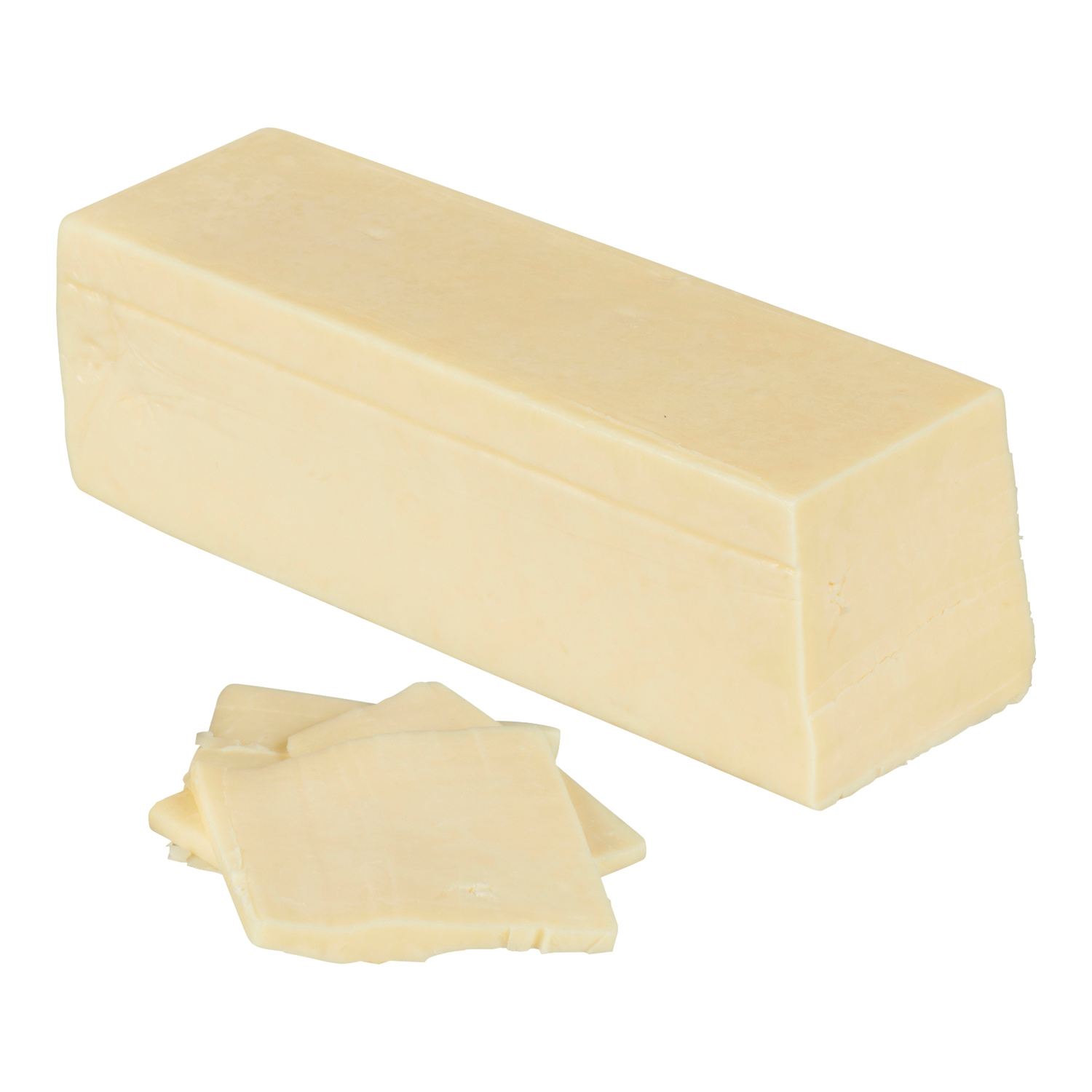 FROMAGE CHEDDAR DOUX BLANC, 34% M.G. 39% HUM, VAR. 4X2.5KG