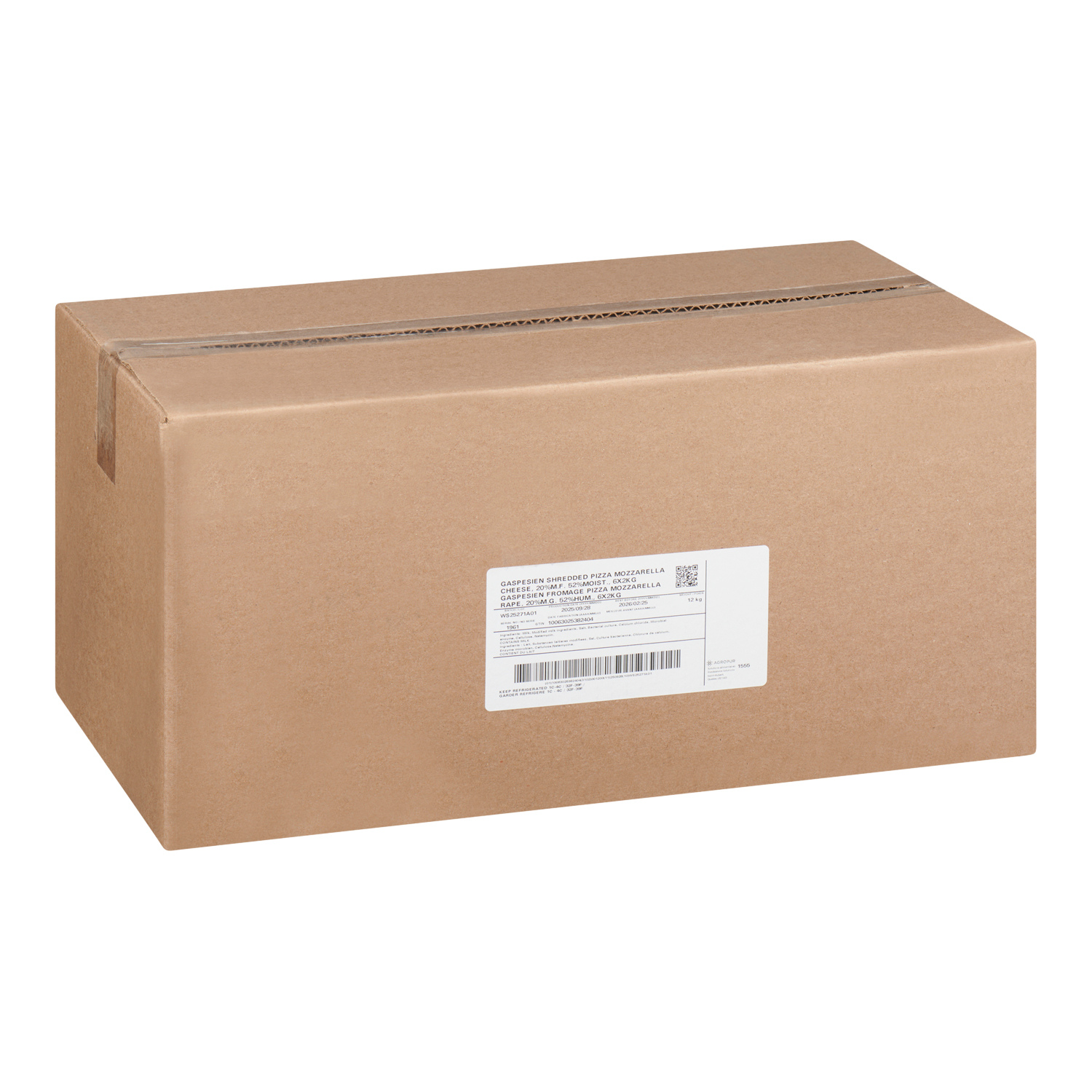 2KG MOZZARELLA 20% RÂPÉ