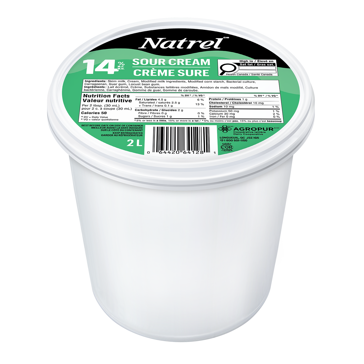 2L NATREL 14% SOUR CREAM