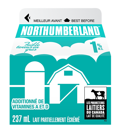 237ML NORTHUMBERLAND LAIT 1%