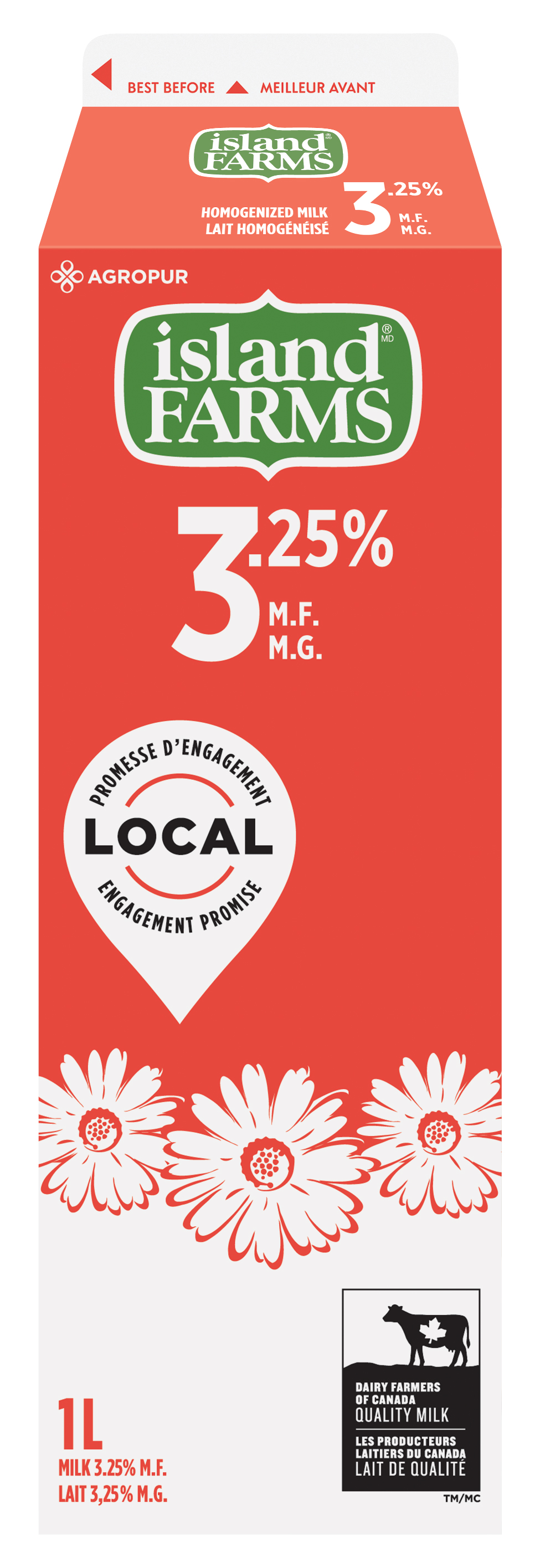 1L ISLAND FARMS MILK 3.25%