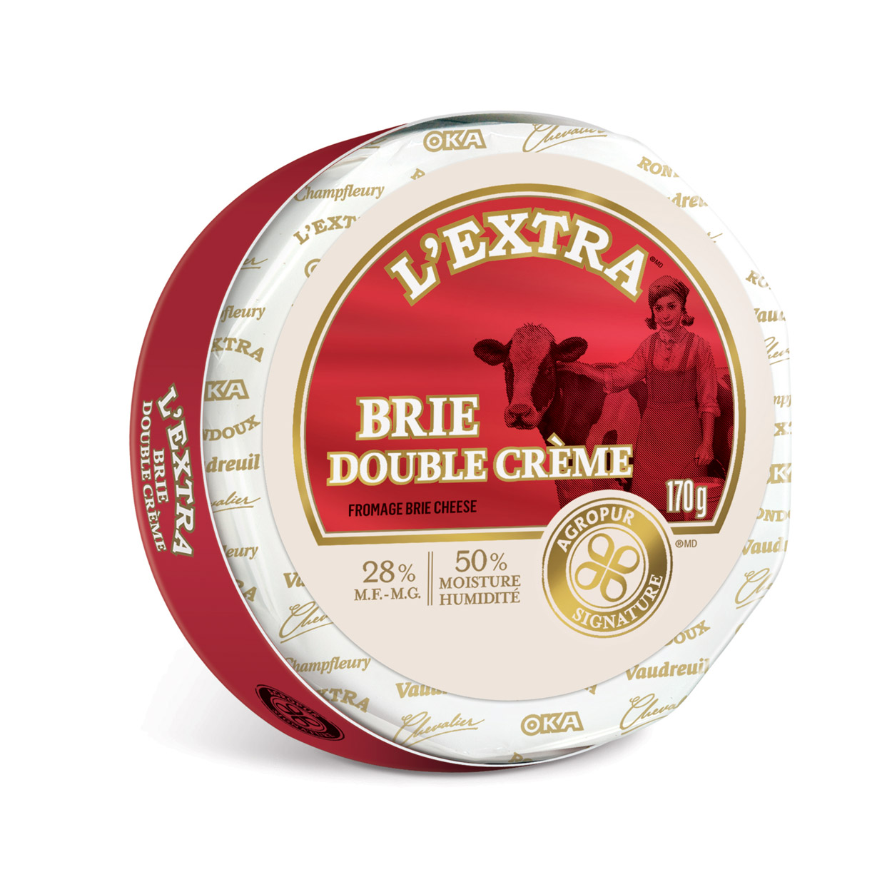 BRIE L'EXTRA DOUBLE CRÈME 8X170GR