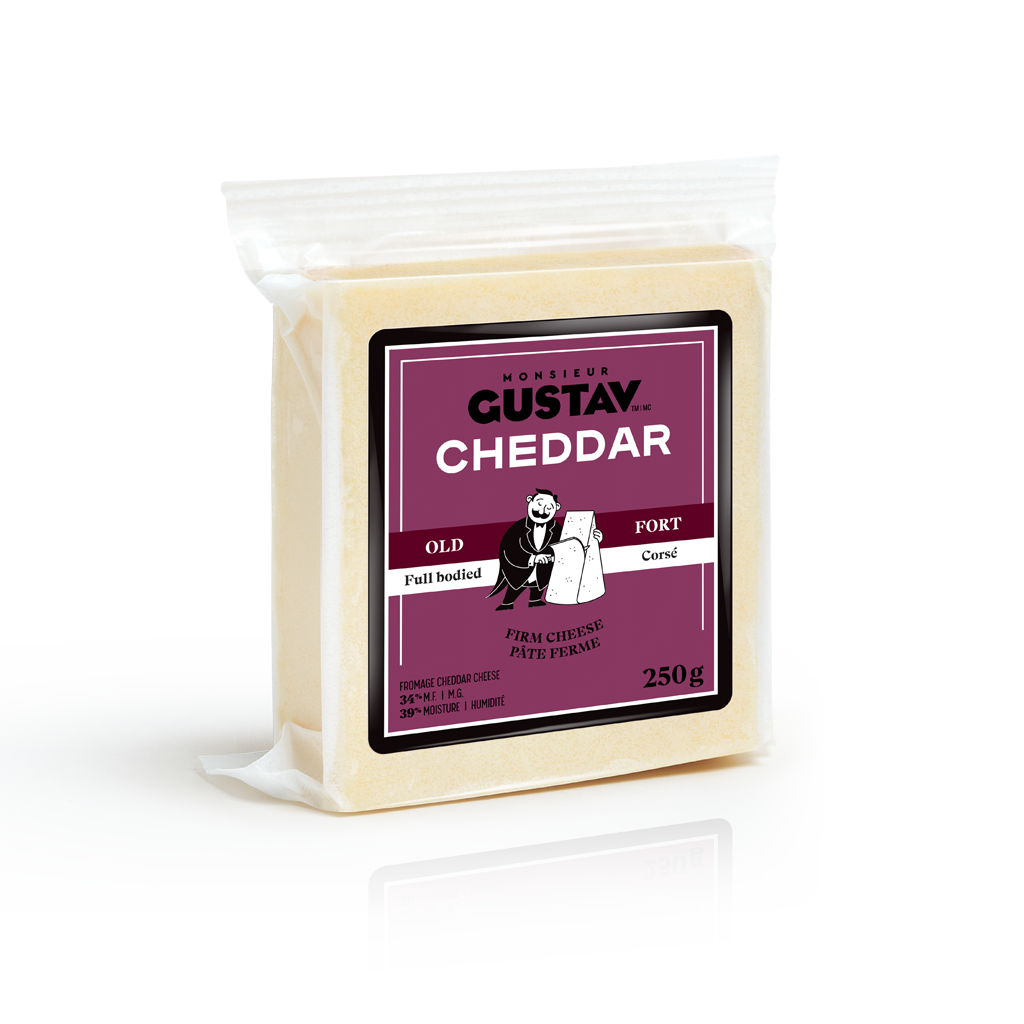 Cheddar Fort blanc Monsieur Gustav 16 X 250G