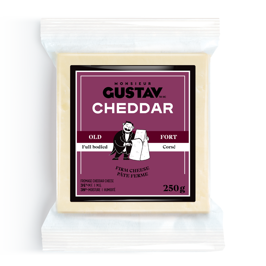 Cheddar Fort blanc Monsieur Gustav 16 X 250G