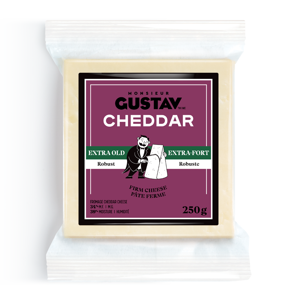 Cheddar Extra-fort blanc Monsieur Gustav 16 X 250G