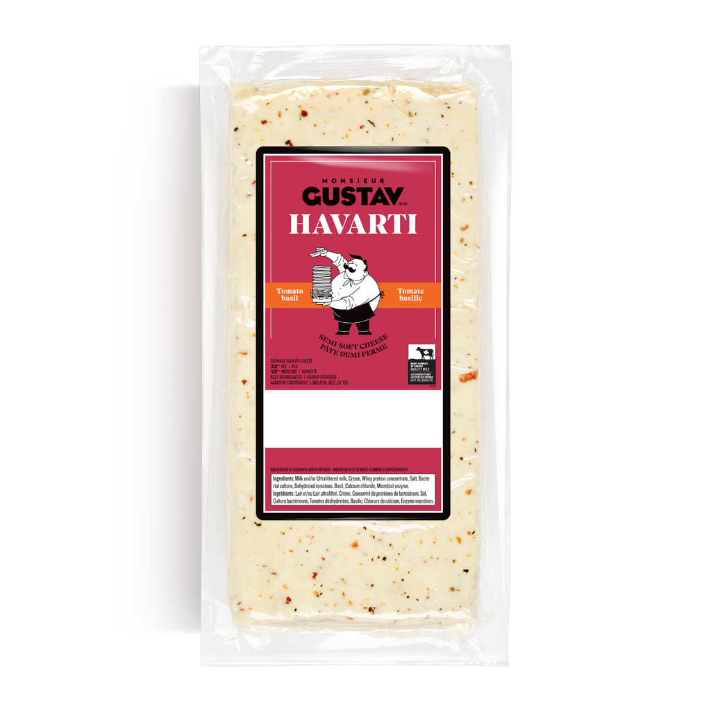 Havarti Tomate basilic Monsieur Gustav 4 KG