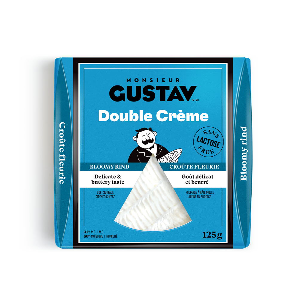 Double Crème croûte fleurie Monsieur Gustav 10 X 125G